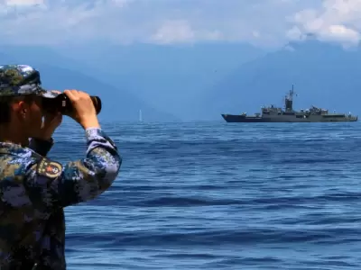 Maniobras de las fuerzas armadas chinas en el estrecho de Taiw�n.