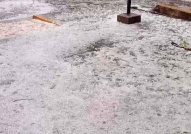 Video: fuerte precipitaci�n de granizo sorprendi� a los vecinos en el Valle de Uco