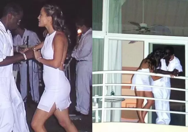 Jennifer Lopez en una de las fiestas de Diddy.
