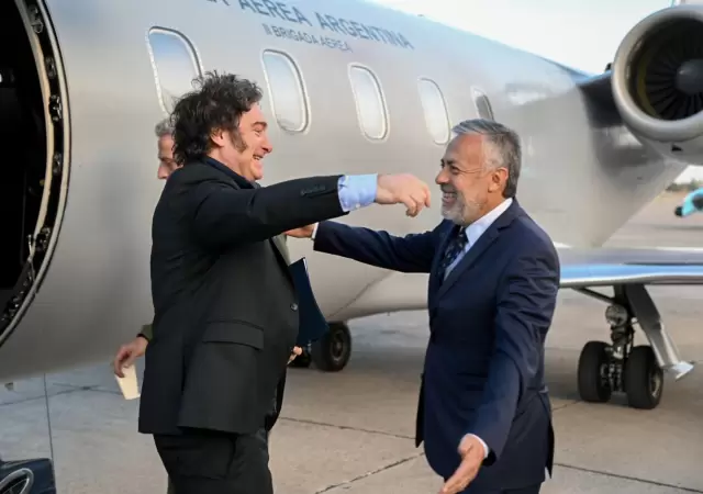 Javier Milei y Alfredo Cornejo.