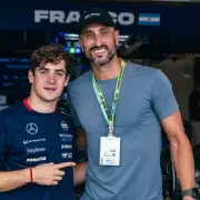 Franco Colapinto recibi� el apoyo de Gin�bili y Oberto en el Gran Premio de Estados Unidos