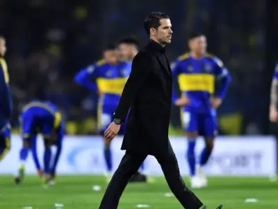Gago y su segundo partido como DT del Xeneize.