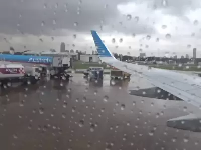 Tormentas en Aeroparque.