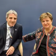 Caputo se reunió con Georgieva, en una "muy buena reunión" según la titular del Fondo