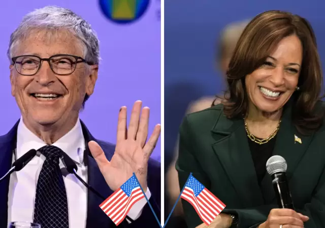 Bill Gates don� 50 millones de d�lares a la campa�a de Kamala Harris.