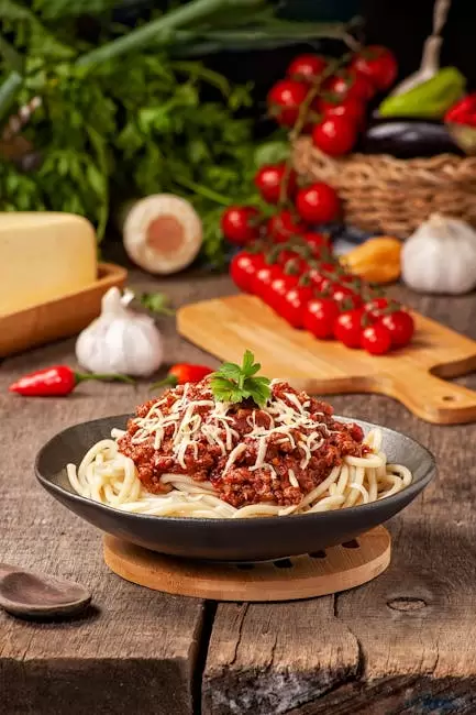 Espaguetis A La Bolo�esa Tradicionales Con Ingredientes Frescos