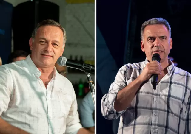 �lvaro Delgado y Yamand� Orsi, candidatos a presidente de Uruguay.