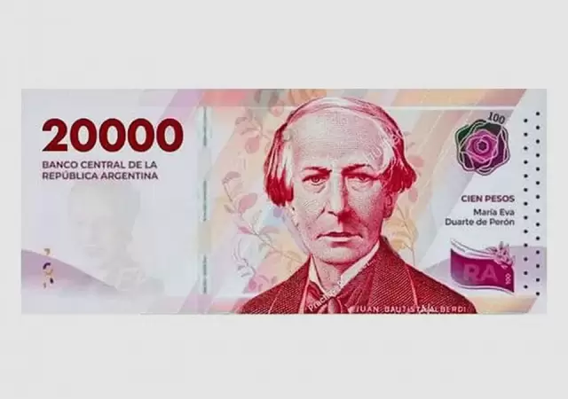 Billete de 20.000 pesos
