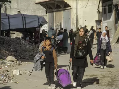 Refugiados en el campamento de Jabalia, en el norte de la Franja de Gaza. (Foto: Xinhua/Mahmoud Zaki/NA)