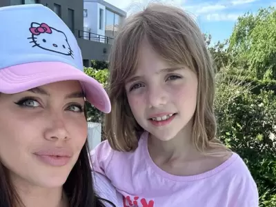 Wanda y su hija, disfrutando un d�a muy especial.