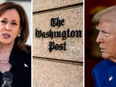Kamala Harris, el Washington Post y Donald Trump.