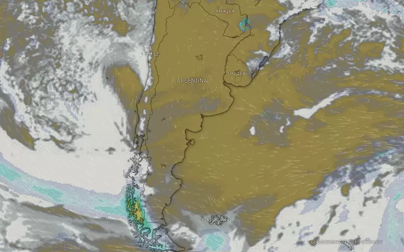 Imagen satelital a las 10.05 del martes 29 de octubre de 2024.