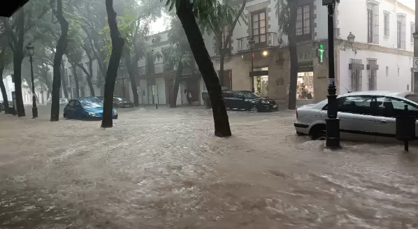 Las im�genes de las riadas provocadas por la dana en las calles de Jerez.