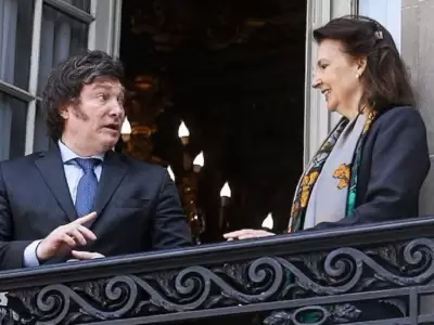 Javier Milei y la excanciller Diana Mondino.