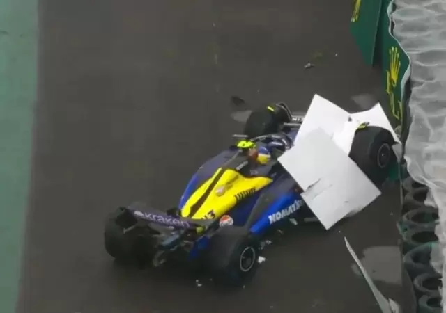 Video: Franco Colapinto choc� en Interlagos y largar� 18� en el GP de Brasil