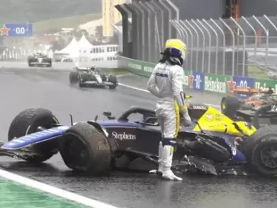 Franco Colapinto se despist� y qued� fuera del Gran Premio de Brasil