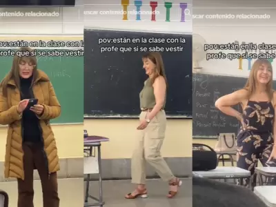 La docente es tendencia por sus looks en el aula.