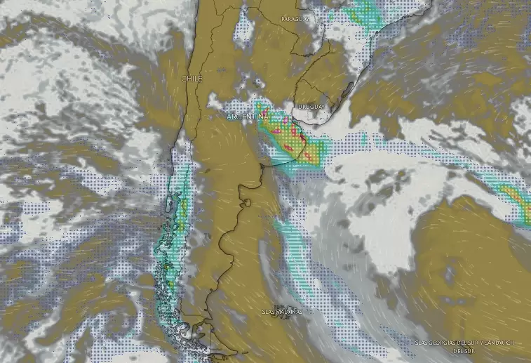 Un primer frente fr�o ingres� al continente durante las �ltimas horas de ayer domingo a la altura de Buenos Aires y el segundo por el sur argentino.