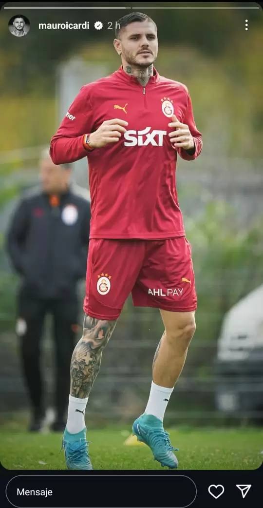 Mauro Icardi entrenando en Turqu�a.