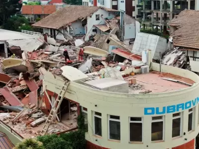 El derrumbe del hotel se cobr� la vida de tres personas. Falta encontrar a 5 desaparecidos.