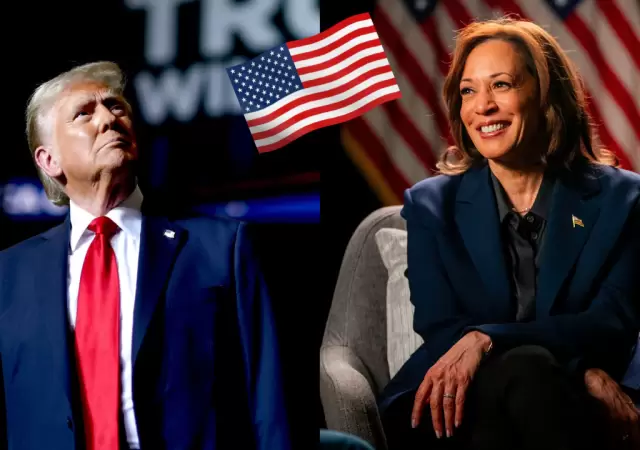 Donald Trump vs Kamala Harris.
