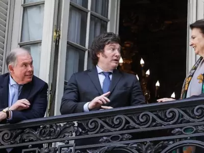 El presidente Javier Milei junto al nuevo jefe de la diplomacia, Gerardo Werthein, y la desplazada Diana Mondino. (Foto: web)