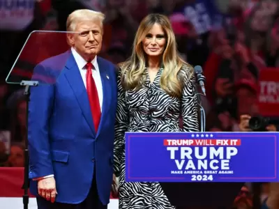 Donald Trump junto a su esposa, Melania Trump.