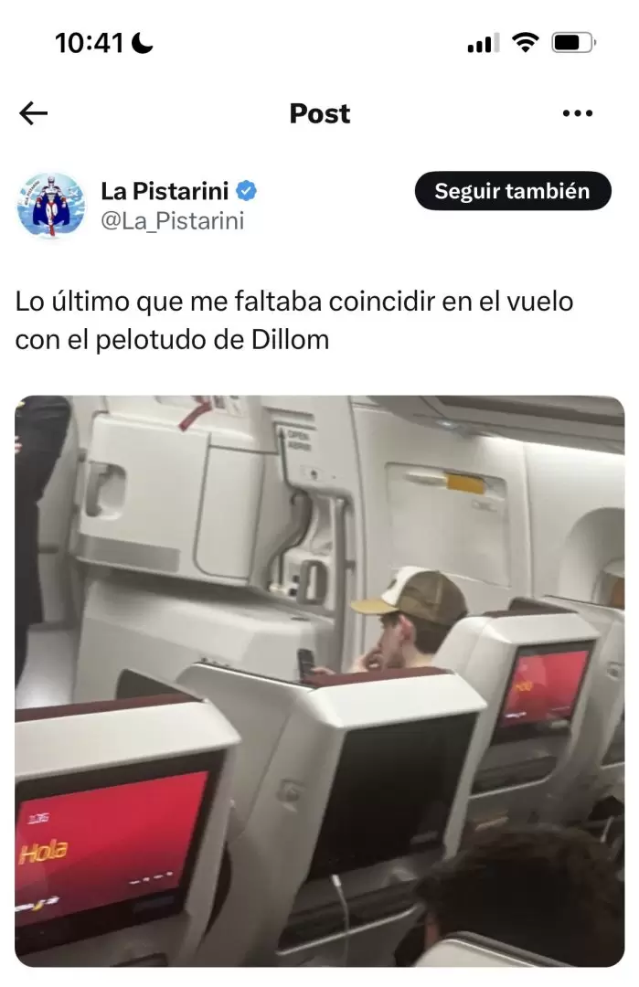 El posteo del usuario de X que se hace llamar La Pistarini