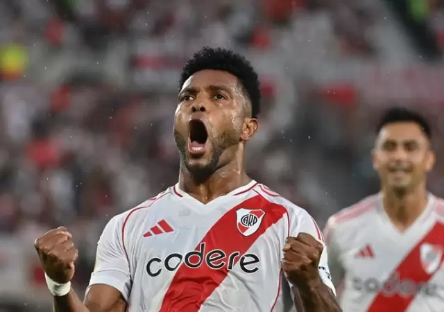 El grito del colombiano Miguel Borja