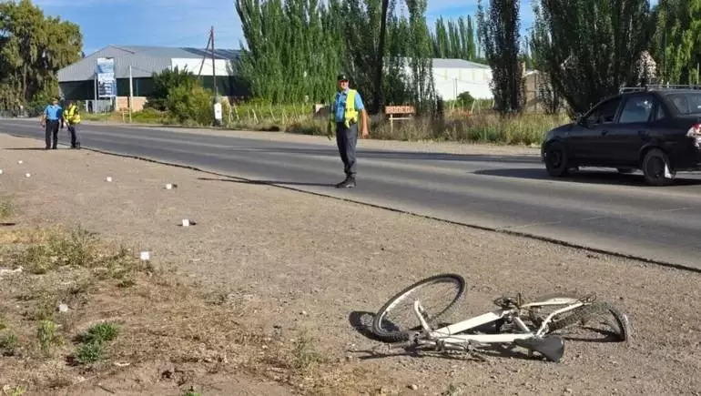 La bicicleta en la que viajaba Micaela Blanco