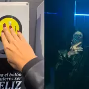 Video: el misterioso "botón de la felicidad" en un baño de Barcelona
