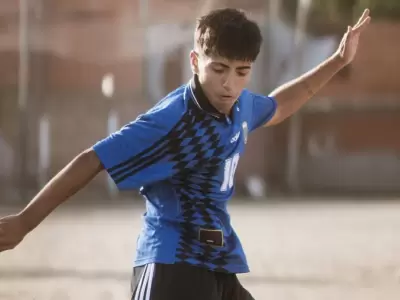 El nieto de Maradona gambete� y jug� en El Potrero de Dios.