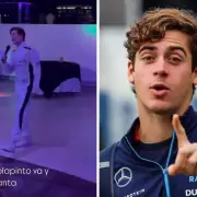 �De piloto a cantante! El imitador de Colapinto se rob� una fiesta