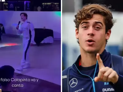 Se rob� la atenci�n del p�blico por su parecido a Franco Colapinto.