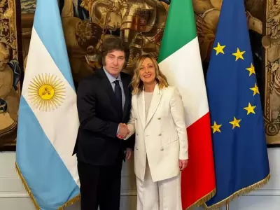 El Presidente recibi� en la Quinta de Olivos a la primera ministra italiana.