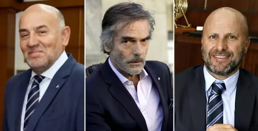 Los camaristas de casación Diego Barroetaveña, Gustavo Hornos y Mariano Borinsky.