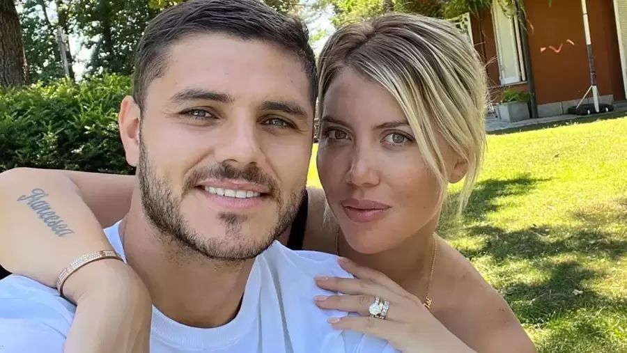 Otros tiempos: Mauro Icardi junto a una feliz Wanda Nara.