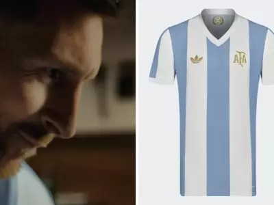 Edici�n especial de la camiseta de la Selecci�n argentina.