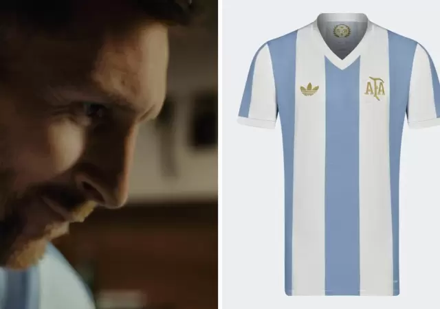 Edici�n especial de la camiseta de la Selecci�n argentina.