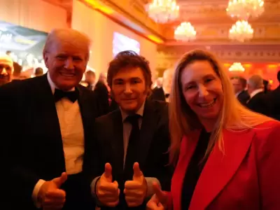 Trump, Javier Milei y Karina Milei.