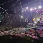 Derrumbe en festival de m�sica: una mujer muri� y cuatro personas resultaron heridas
