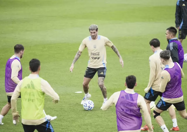 Entrenamiento de la Selecci�n argentina.