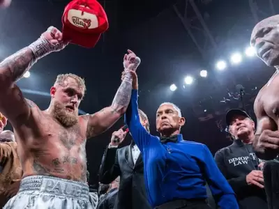 Jake Paul luego de consagrarse ganador ante Tyson