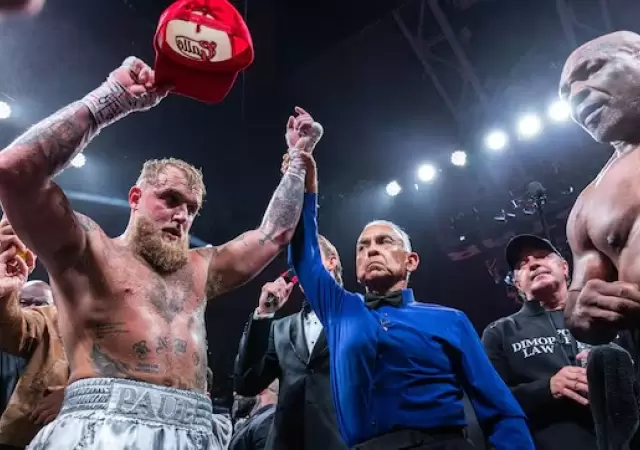 Jake Paul luego de consagrarse ganador ante Tyson