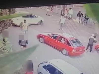Im�genes de la c�mara de seguridad de las inmediaciones del local bailable/ Captura de pantalla de video