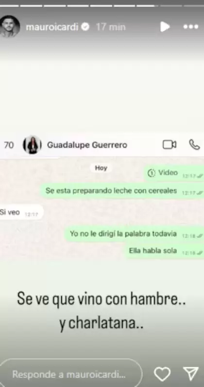 Segundo chat de Icardi con su abogada.