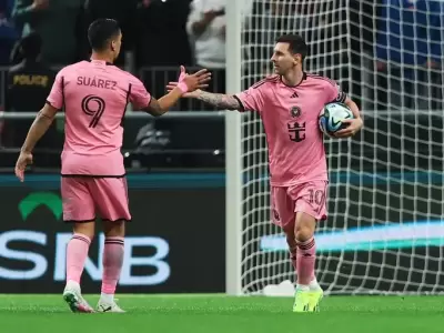 Lionel Messi y Luis Su�rez en el Inter Miami.