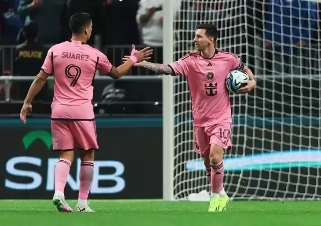 Lionel Messi y Luis Su�rez en el Inter Miami.