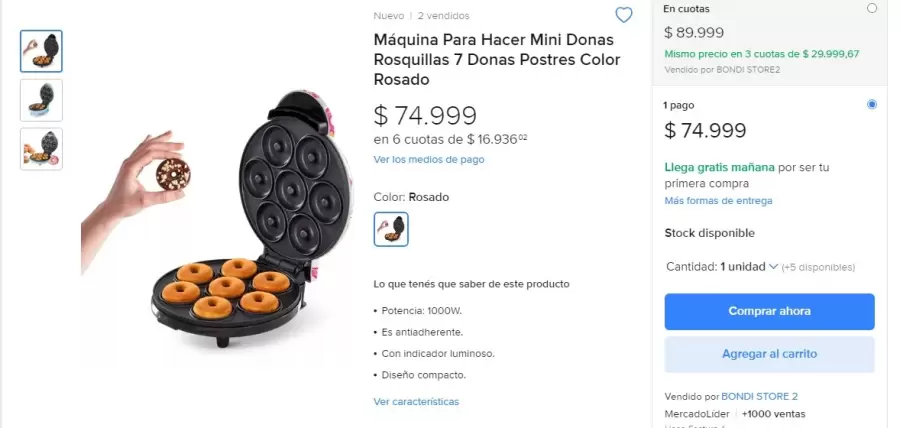 M�quina para hacer donas en Argentina