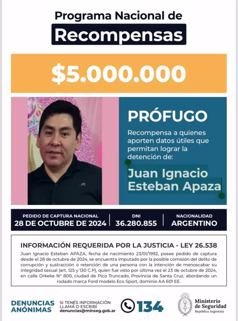 Apaza ya tiene un pedido de captura a la Interpol por privaci�n ileg�tima de la libertad.